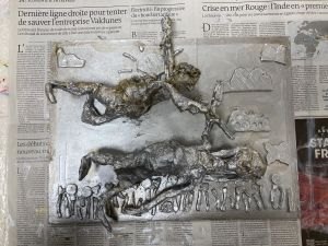 Tableau en relief créé par les enfants